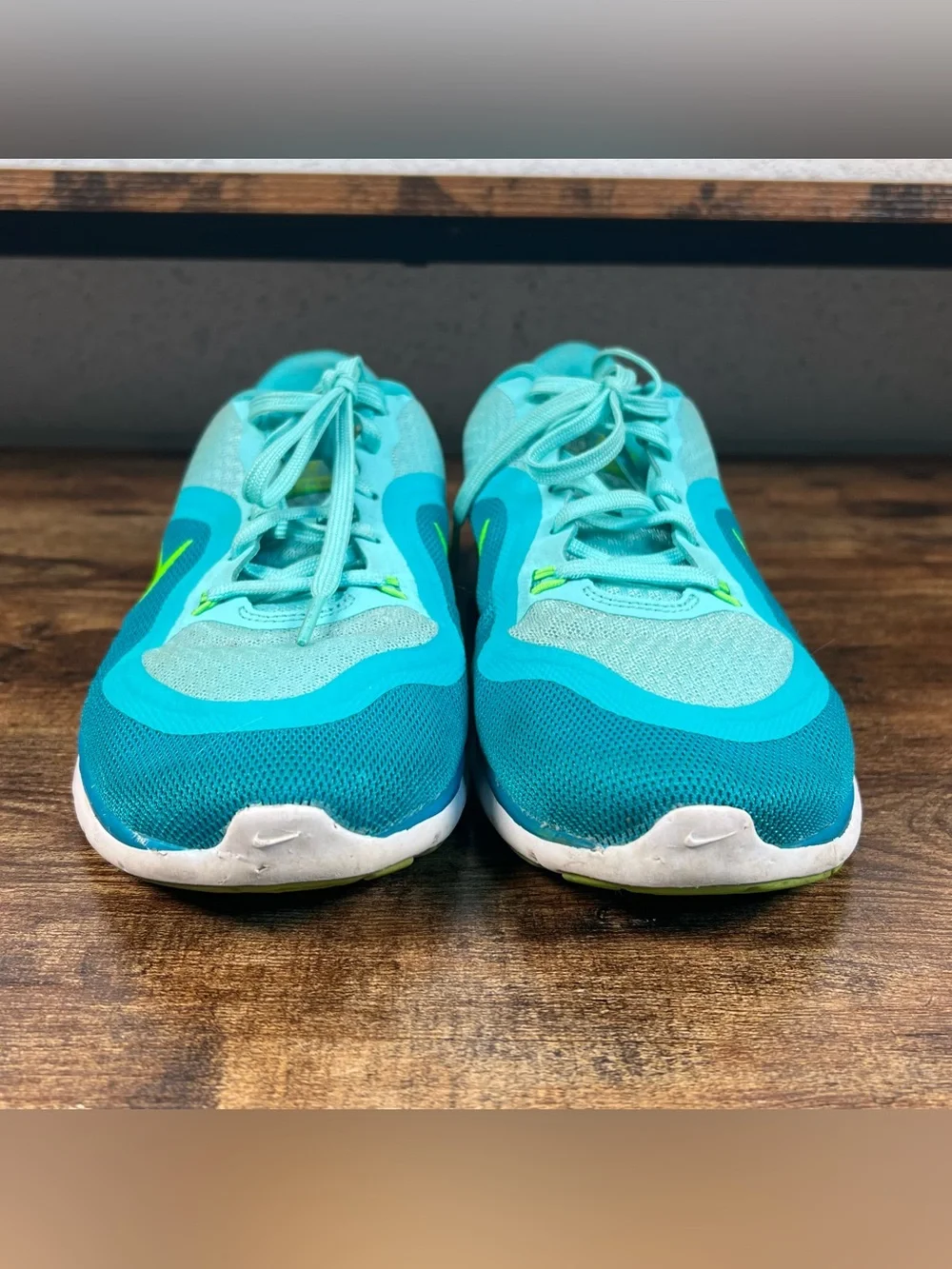 Nike Sneakers Flex Trainer 6 Turquoise Running Shoes 831217-300 Women's 9